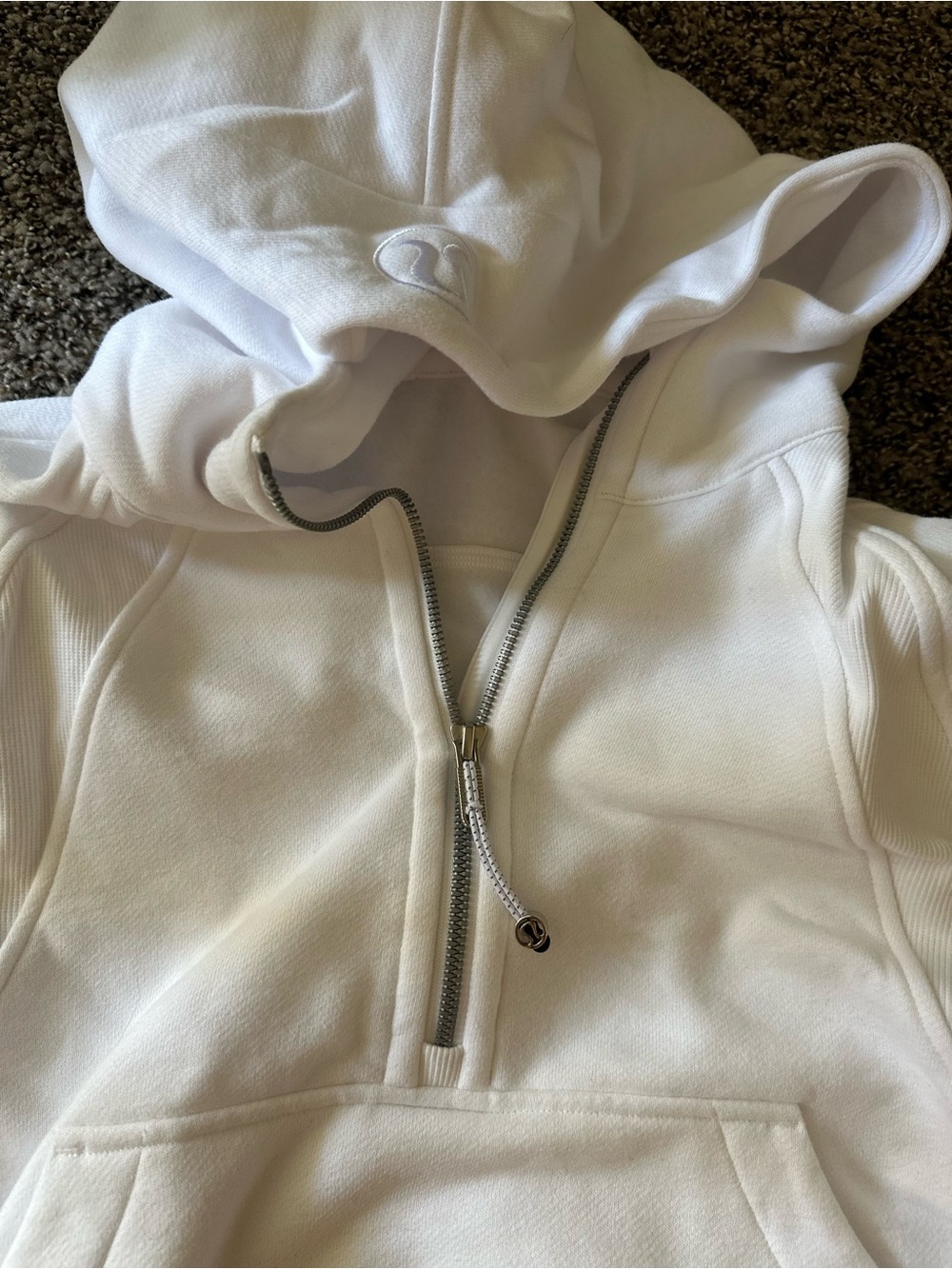 lululemon white cropped scuba hoodie - Picture 4 of 5